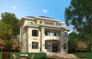 精品歐式三層農村自建房屋設計圖，復式別墅設計